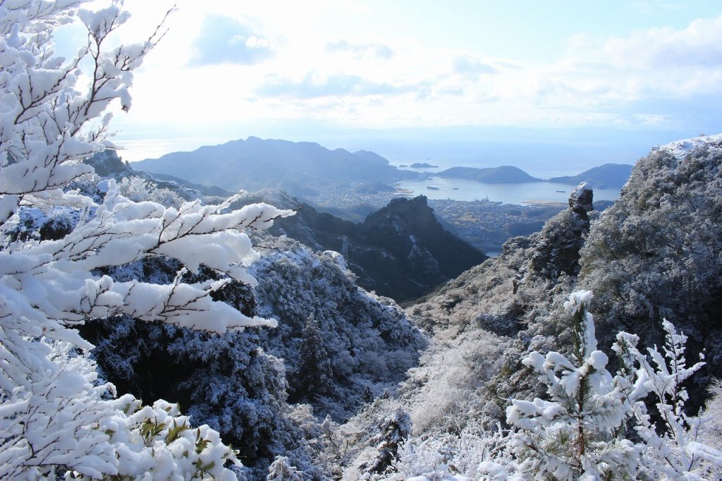 小豆島 寒霞渓の雪景色