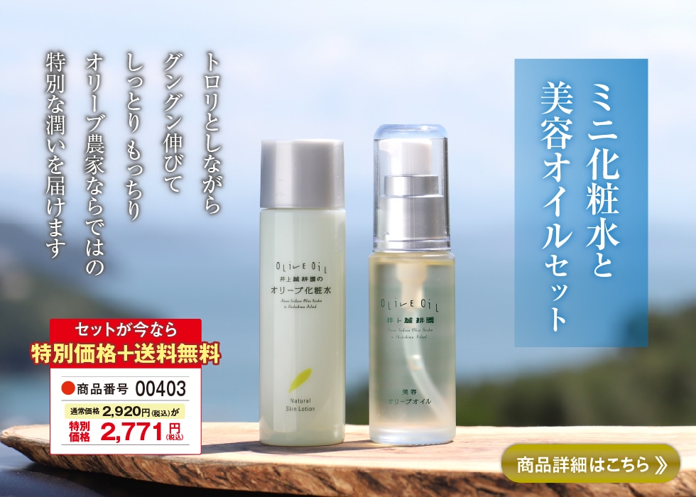 ミニ化粧水と美容オイル