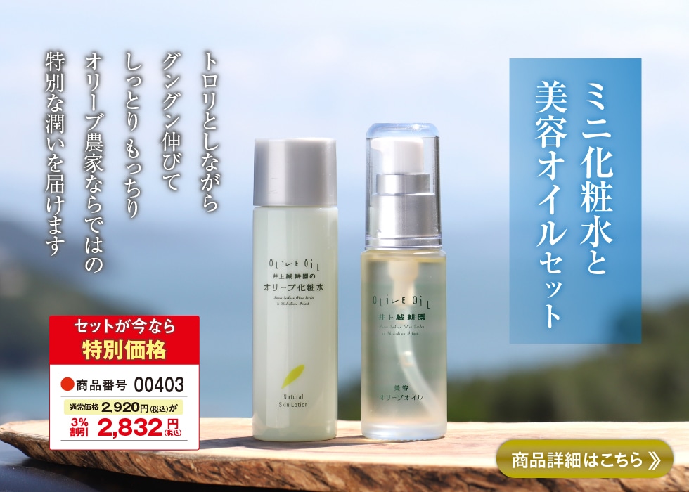 ミニ化粧水と美容オイル