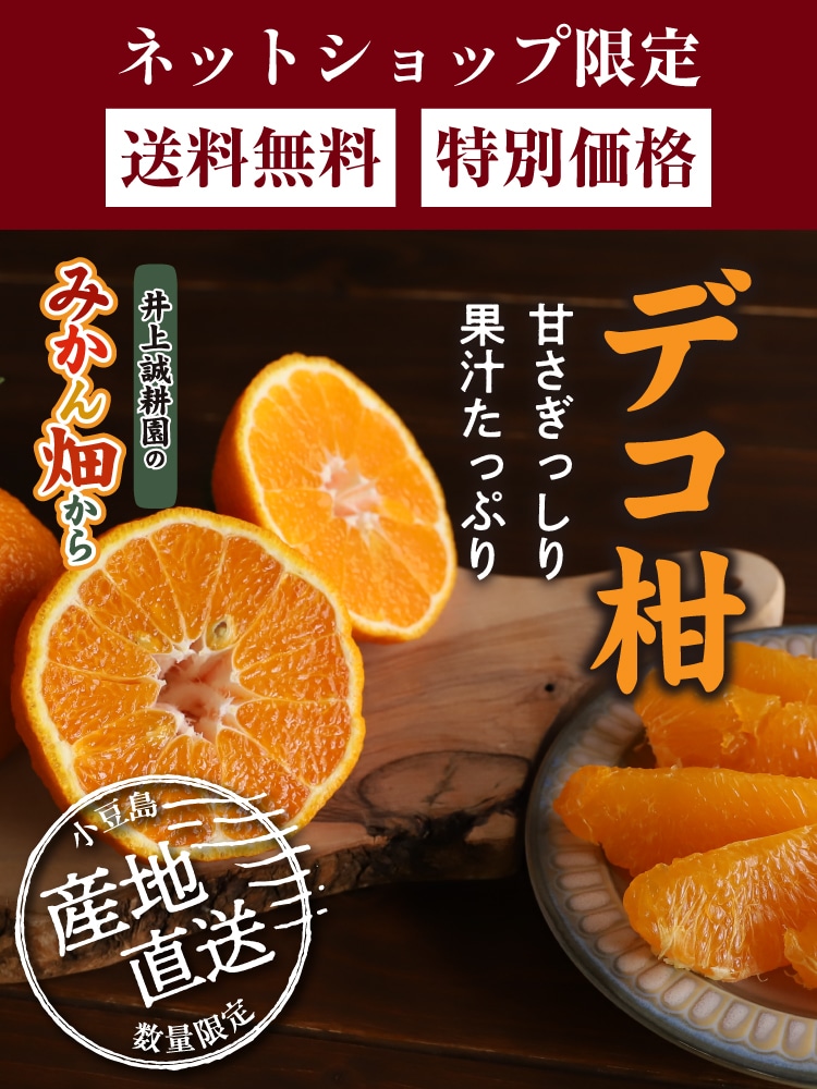 オレンジフレコのバタデコーラ デコ柑 4㎏ 大小混合 ｜ 井上誠耕園