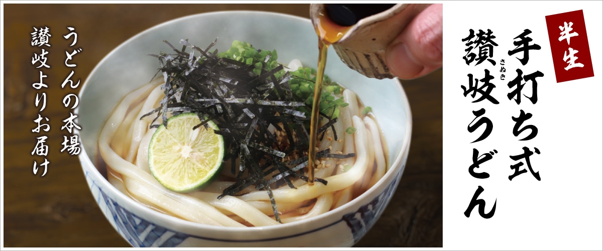 半生 手打ち式 讃岐うどん 250g