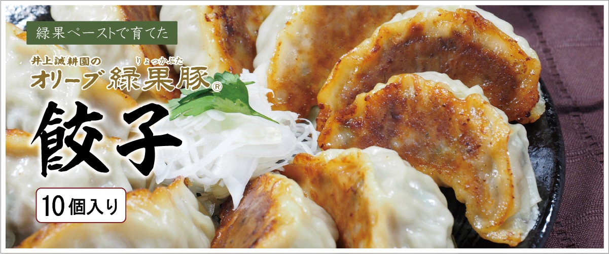 オリーブ緑果豚 餃子(60g×10個)