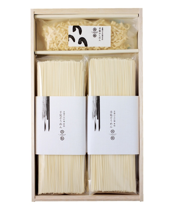 素麺の大吟穣「貴珀」特級(国産小麦100%) 1.2kg箱+ふし80g付