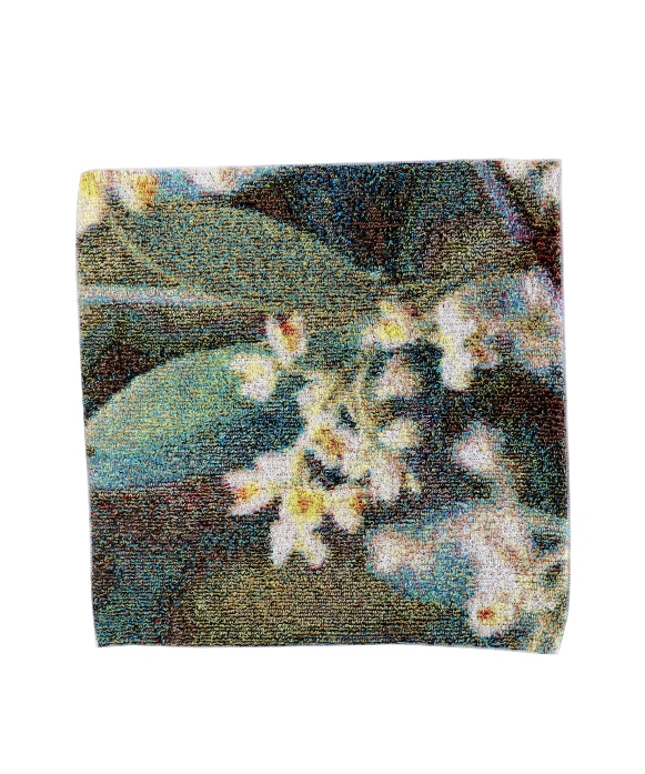 オリーブハンドタオル/オリーブ花柄