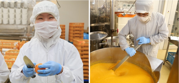 濃厚な味わいの秘訣2「果実を丸ごと使用し、添加物を加えないジャム」